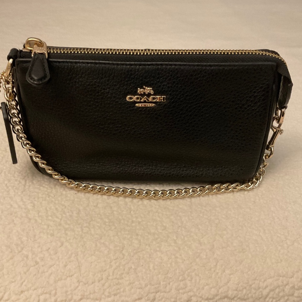Coach leather black /gold Nolita 19 new with no tags
